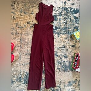 Pink Lily Wine Sleeveless Jumpsuit